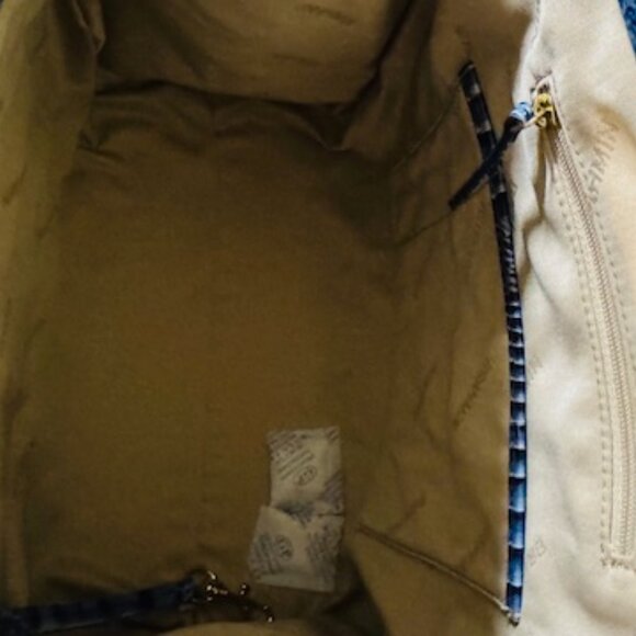 Brahmin Blue Serenade Caroline Satchel Melbourne Croc Leather NWT $385 - Picture 8 of 9